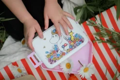 Moomin Meadow lunch box 12x18.5 cm, Purple-pink