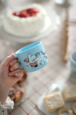 Moomin Picnic mug 25 cl, Light blue