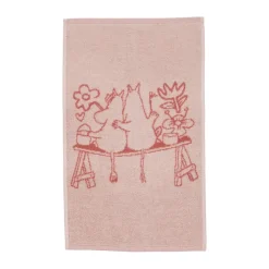 Moomin towel 30x50 cm, Love pink
