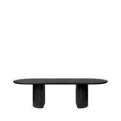 Moon dining table ellips, Oak brown/black stained