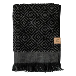 Morocco towel 70x135 cm, Black-grey