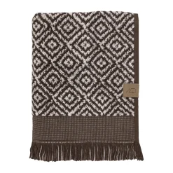 Morocco towel 70x135 cm, Chocolate-off-white
