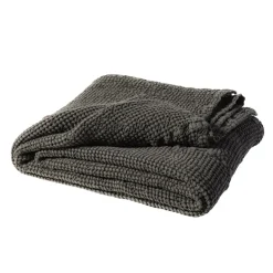Moss bed spread 260x260 cm, charcoal (grey)