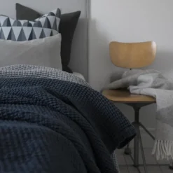 Moss bed spread 160x260 cm, storm blue