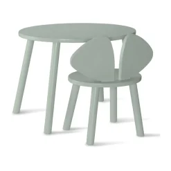 Mouse set children's chair + table, Olive green