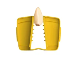 Multi grip grater with container 17 cm, Yellow
