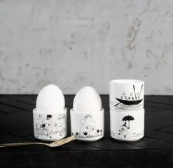 Mumin egg cup 4 pieces, White