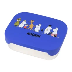 Mumin Family lunch box tin 13x17 cm, Blue