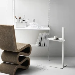Museum side table, White