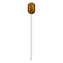 Muurla latte spoon glass 15.5 cm, Yellow-clear