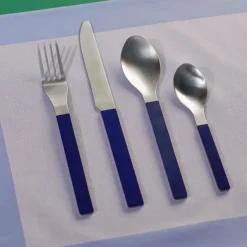 MVS cutlery set 4 pieces, Dark blue