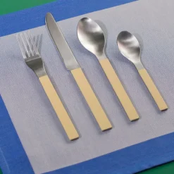 MVS cutlery set 4 pieces, Yellow