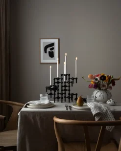 Nagel candle holder, matte black
