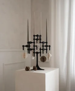 Nagel candle holder, matte black