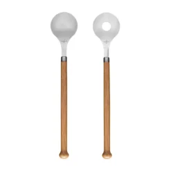 Nature salad servers 2-pack, Oak