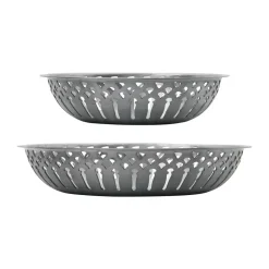 Nicolas Vahé bread basket 2 pieces, Antique silver finish