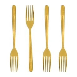 Nicolas Vahé cake fork 4-pack, Antique gold finish