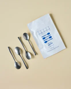 Nicolas Vahé teaspoon 4-pack, Antique silver finish