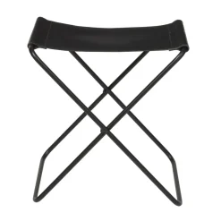 Nola stool leather, black, 45 cm