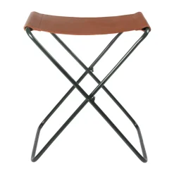 Nola stool leather, Forest green