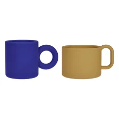 Nomu children's cup 2 pieces, Optic Blue-Light Rubber