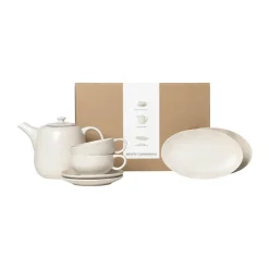 Nordic Vanilla tea service for two, 5 pieces