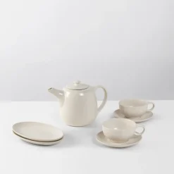 Nordic Vanilla tea service for two, 5 pieces