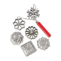 Nordic Ware rosette iron set, Red