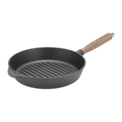 Nordwik cast iron grill pan with wooden handle, 28 cm