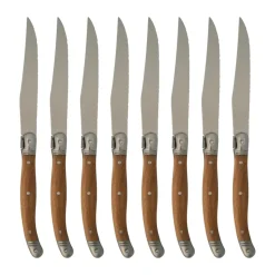 Nordwik French steak knife 8 pcs, Stainless steel-wood