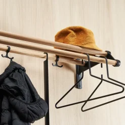 Nostalgi 291 hat shelf 100 cm, Oak -black