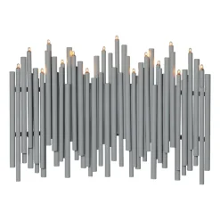 Note advent candle 25x35 cm, grey