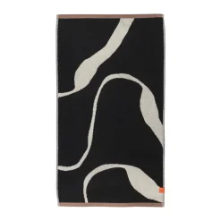 Nova Arte bath towel 70x133 cm, Black-off white