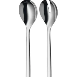 Nuova salad servers 25 cm, Bright steel