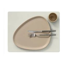 Nupo placemat reversible square L 1 pc, Linen-Flint grey