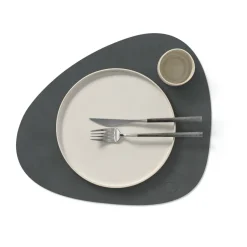 Nupo placemat reversible curve L 1 pc, anthracite-light grey