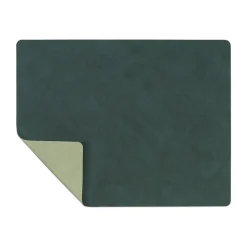 Nupo placemat reversible square L 1 pc, Dark green-olive green