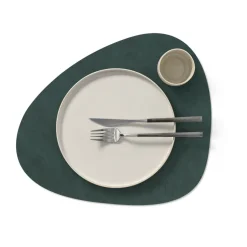 Nupo placemat reversible curve L 1 pc, Dark green-olive green