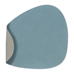 Nupo placemat reversible curve L 1 pc, light blue-light grey