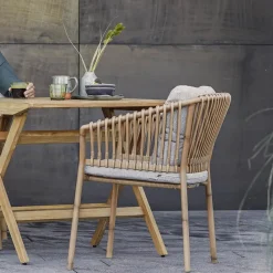 Ocean armchair aluminum, Natural