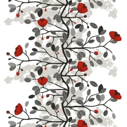 Ofelia oilcloth, red-brown