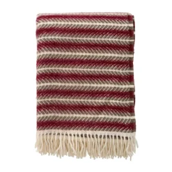 Oscar wool throw 130x200 cm, Multi burgundy