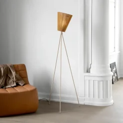 Oslo Wood floor lamp shade, caramel