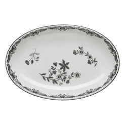 Ostindia Black serving plate oval 22x33 cm, Black