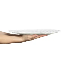 Oyster saucer 30x35 cm, White