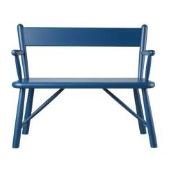 P11 children's bench, Beech blue painted