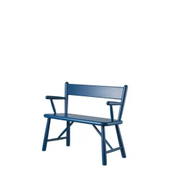P11 children's bench, Beech blue painted