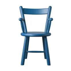 P9 children's chair, Beech blue painted