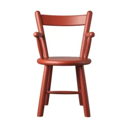 P9 children's chair, Beech red painted