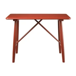 P10 children's table, Beech red painted